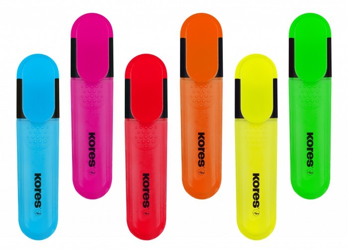 Marker evidentiator Kores, diverse culori Rosu - imagine 8